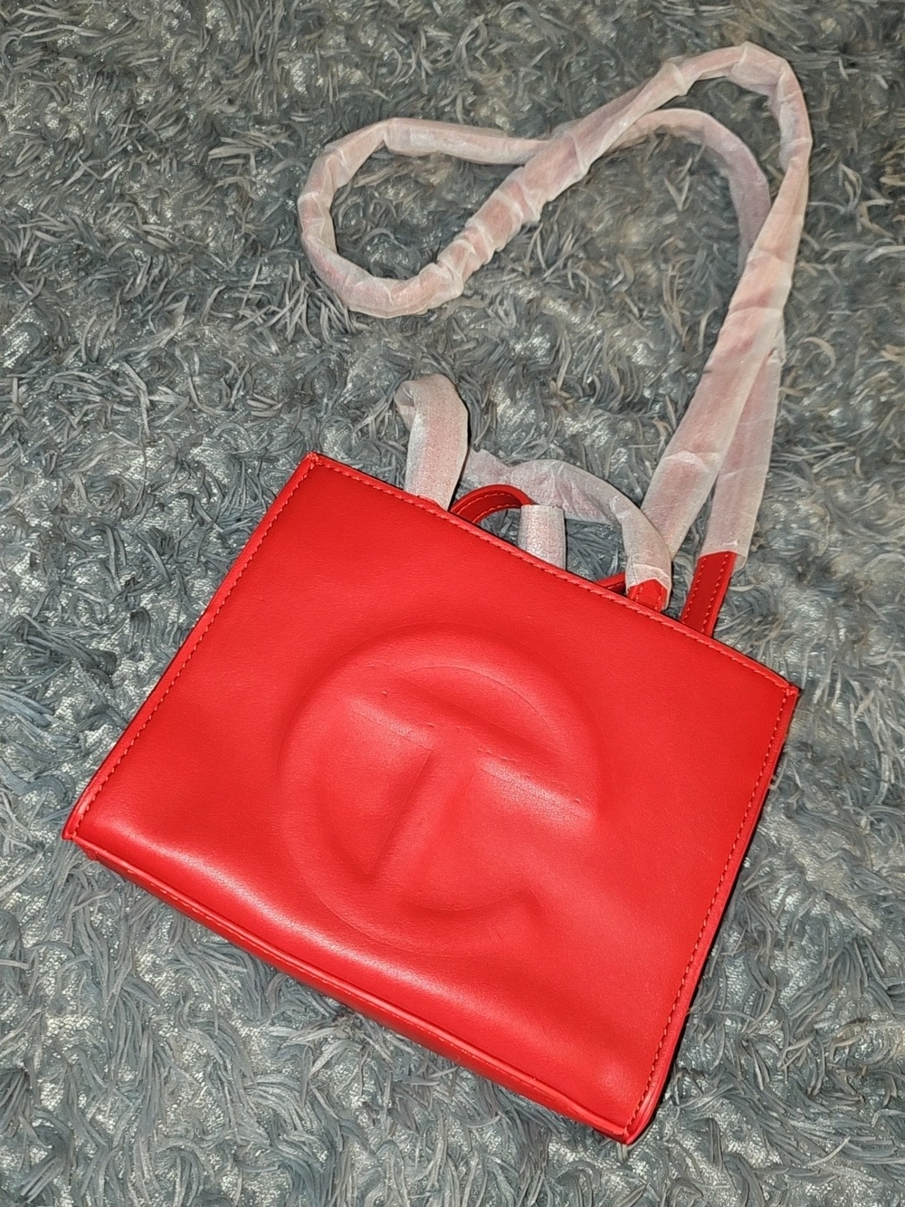 Red Women’s Leather Crossbody Bag